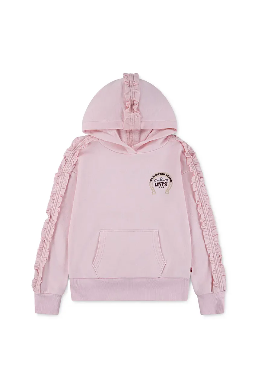 Levi's Детски суичър PULLOVER HOODIE WITH RUFFL