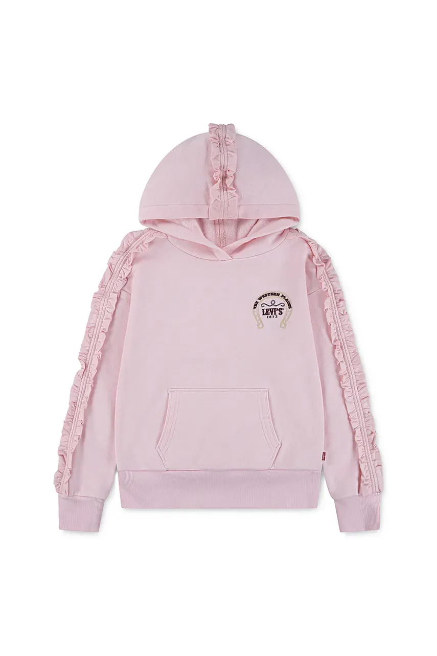 Levi's Детски суичър PULLOVER HOODIE WITH RUFFL