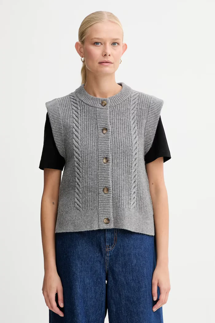 Levi's Елек с вълна в сиво от топла материя 0038D