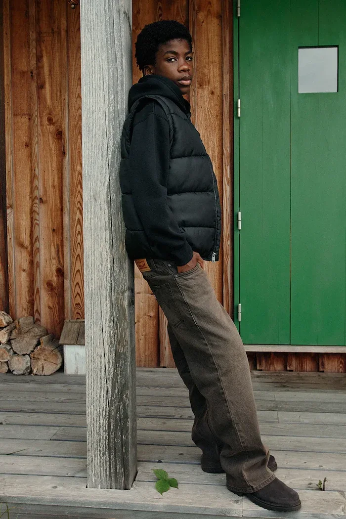 Levi's елек за деца BATWING EMB PUFFER VEST черен 9ER931