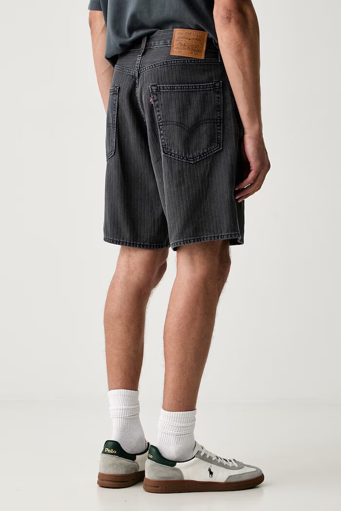 Levi's къс панталон мъжки от деним черен A8461