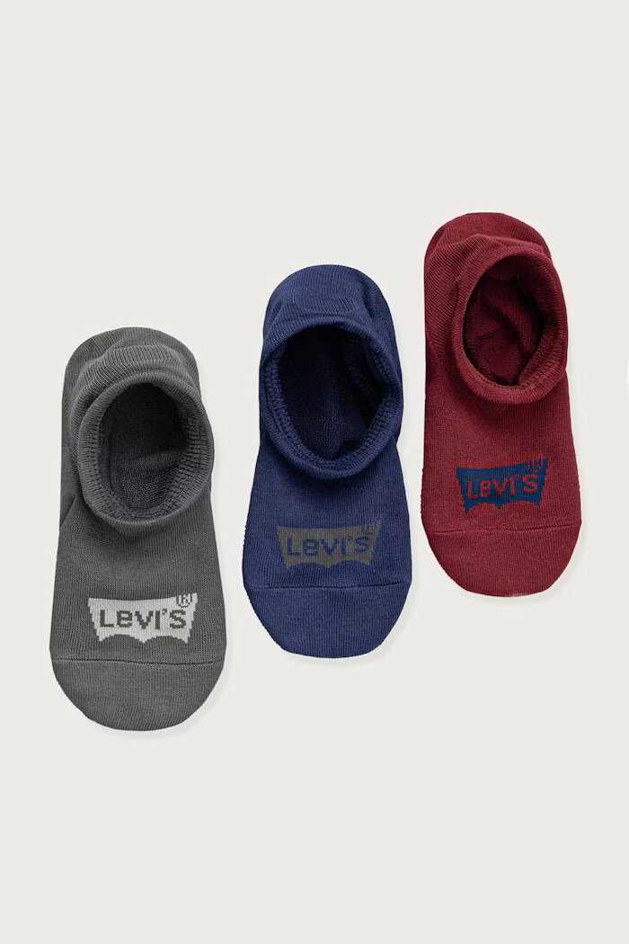 Levi's къси чорапи с памук 3 броя бордо 37157-1502
