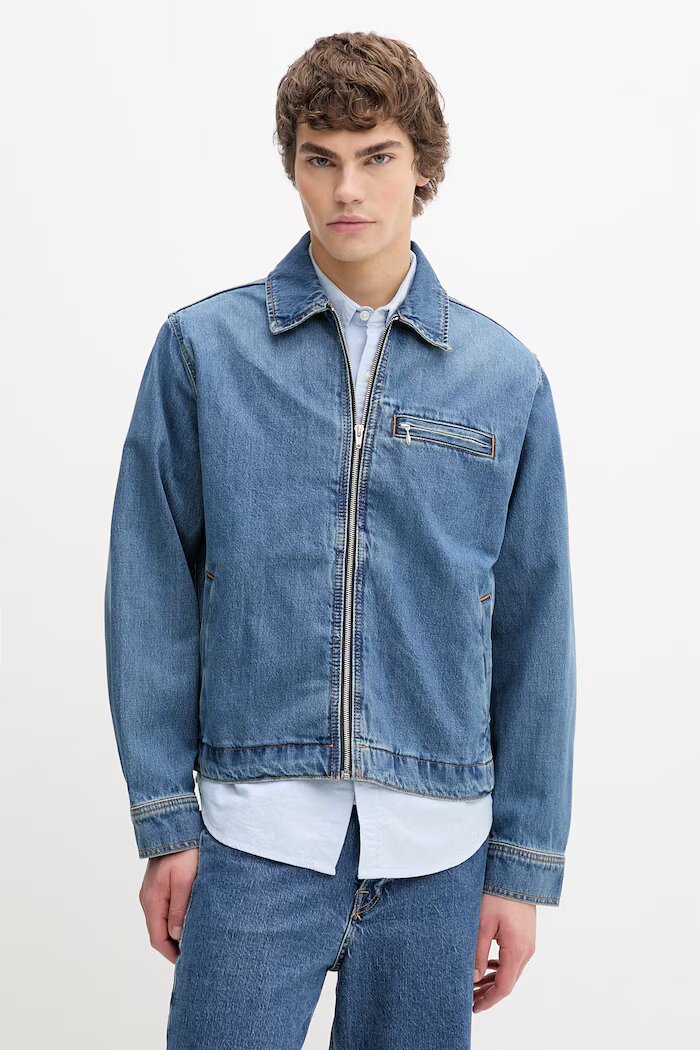 Levi's късо яке мъжко от деним CRISTOBAL GARAGE синьо 005BL-0002
