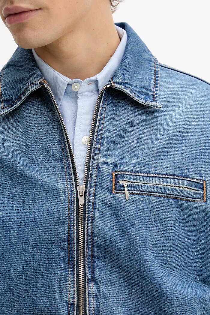 Levi's късо яке мъжко от деним CRISTOBAL GARAGE синьо 005BL-0002
