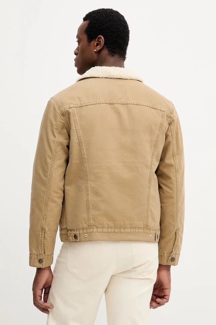 Levi's късо яке мъжко от джинс TYPE 3 SHERPA бежово 16365