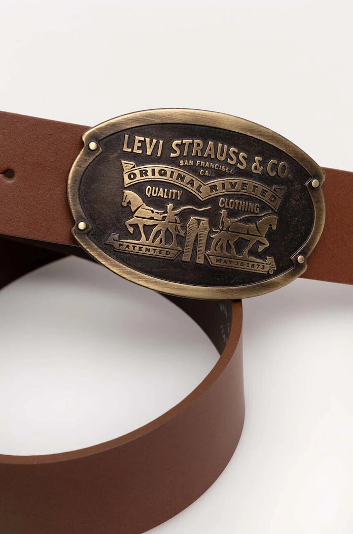 Levi's колан от кожа BILLY PLAQUE кафяв D7860-0001