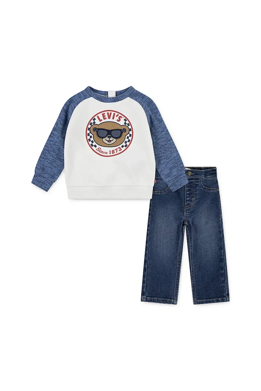Levi's Комплект за бебета SNIT MOTO CREW & DENIM SET (2 части)