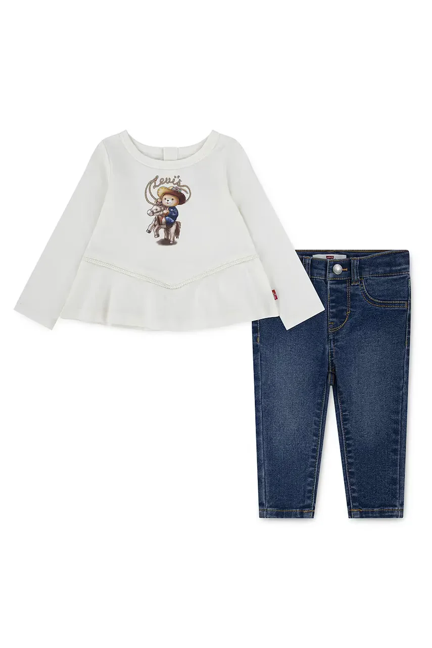 Levi's Комплект за бебета WESTERN PEPLUM TOP & JEAN (2 части)