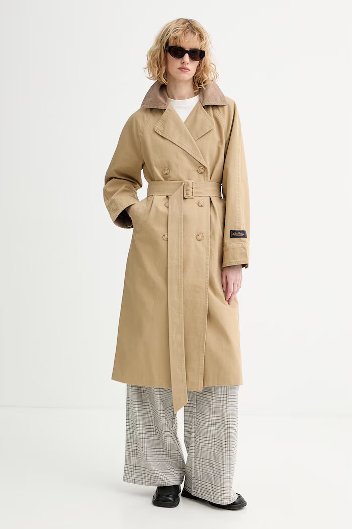 Levi's Памучен шлифер BREE CLASSIC LONG TRENCH в бежово 005AP