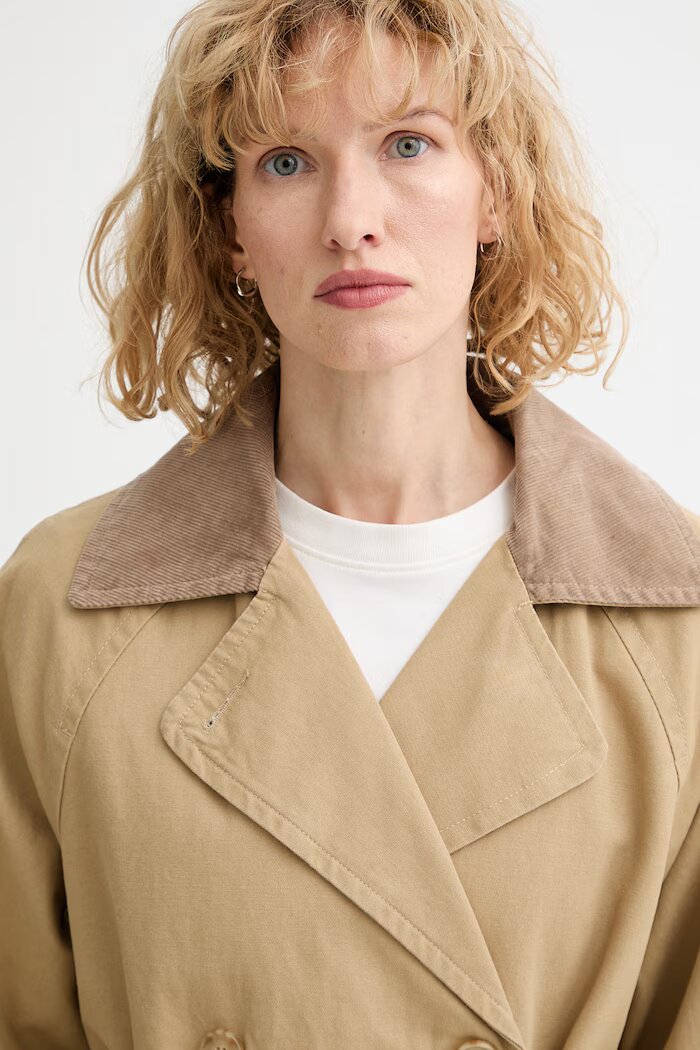 Levi's Памучен шлифер BREE CLASSIC LONG TRENCH в бежово 005AP
