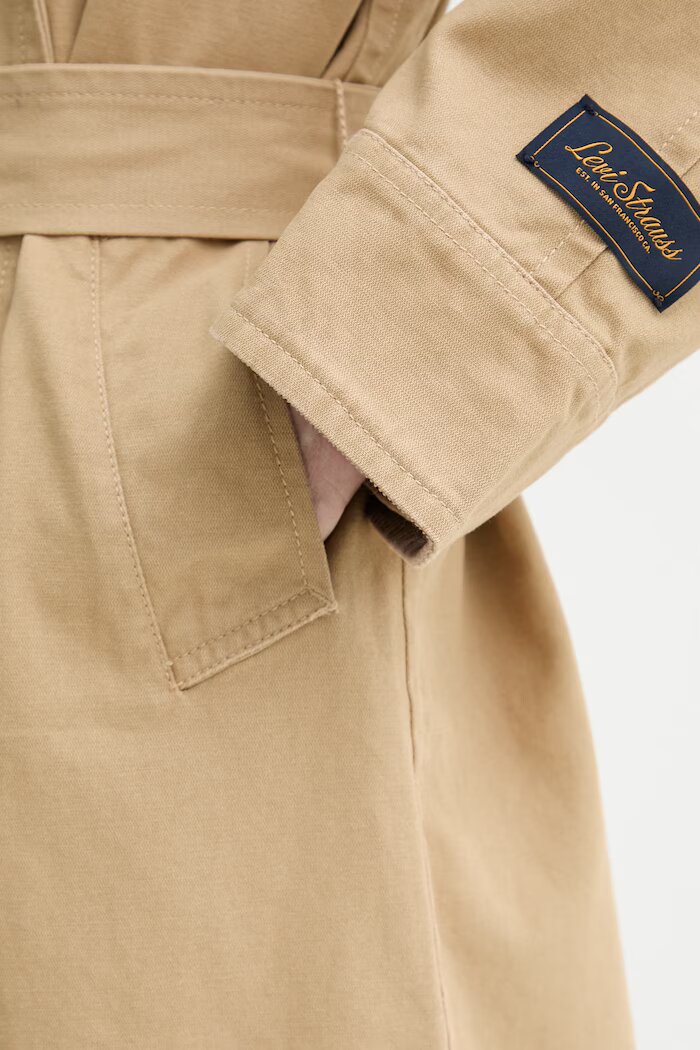 Levi's Памучен шлифер BREE CLASSIC LONG TRENCH в бежово 005AP