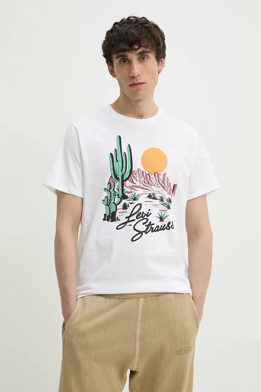 Levi's Памучна тениска GRAPHIC CREWNECK TEE