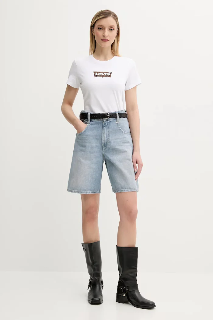 Levi's Памучна тениска LSE THE PERFECT TEE дамска в тъмносиньо A2086