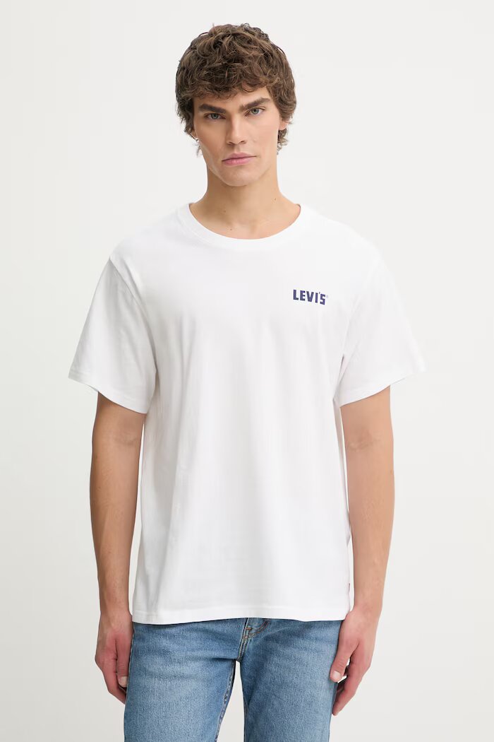 Levi's Памучна тениска SS RELAXED FIT в бяло с принт 16143-2447
