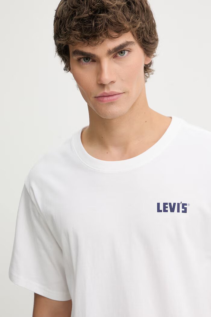 Levi's Памучна тениска SS RELAXED FIT в бяло с принт 16143-2447
