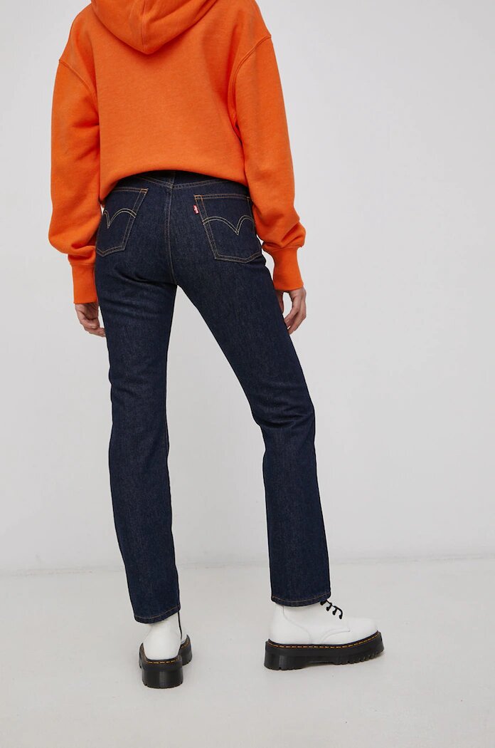 Levi's Памучни дънки 501® JEANS FOR WOMEN дамски със стандартна талия 12501.0384