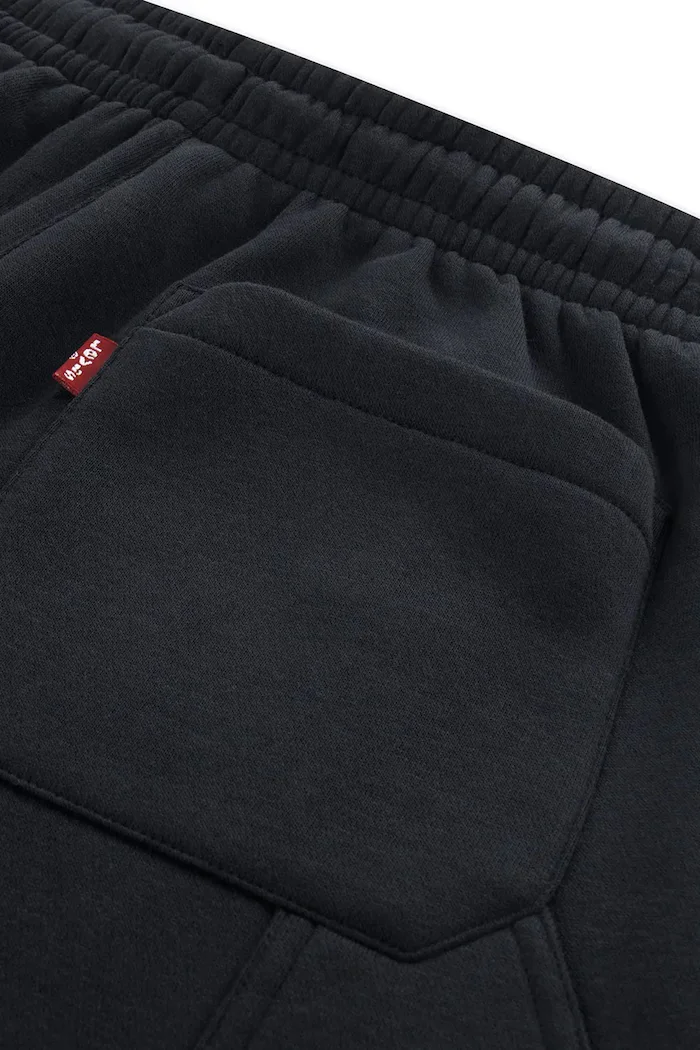 Levi's панталон baggy за деца с памук BAGGY CARPENTER SWEATPANT черен със стандартна талия 9ER345