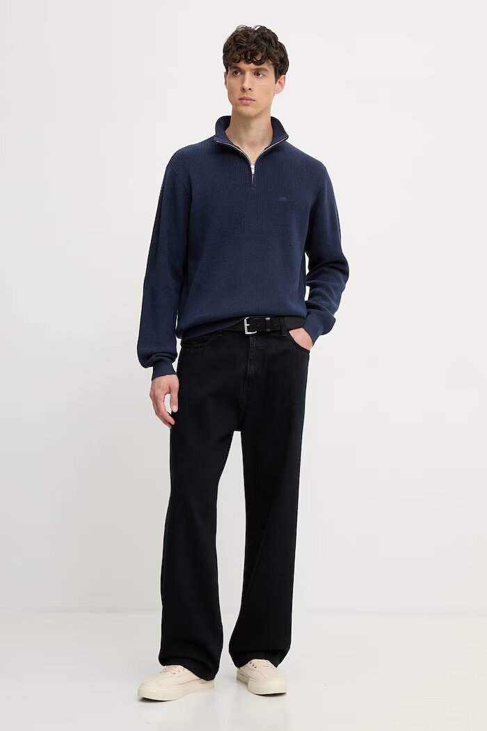 Levi's пуловер мъжки с добавена вълна LIGHTWEIGHT HM QUARTER ZIP син 0058U