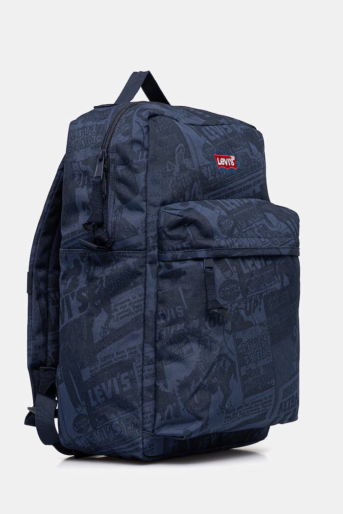 Levi's Раница L-Pack Standard в тъмносиньо голям размер с десен D5463-0020