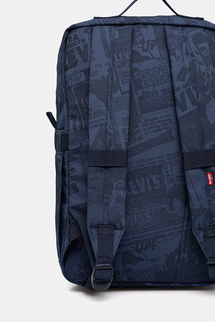 Levi's Раница L-Pack Standard в тъмносиньо голям размер с десен D5463-0020