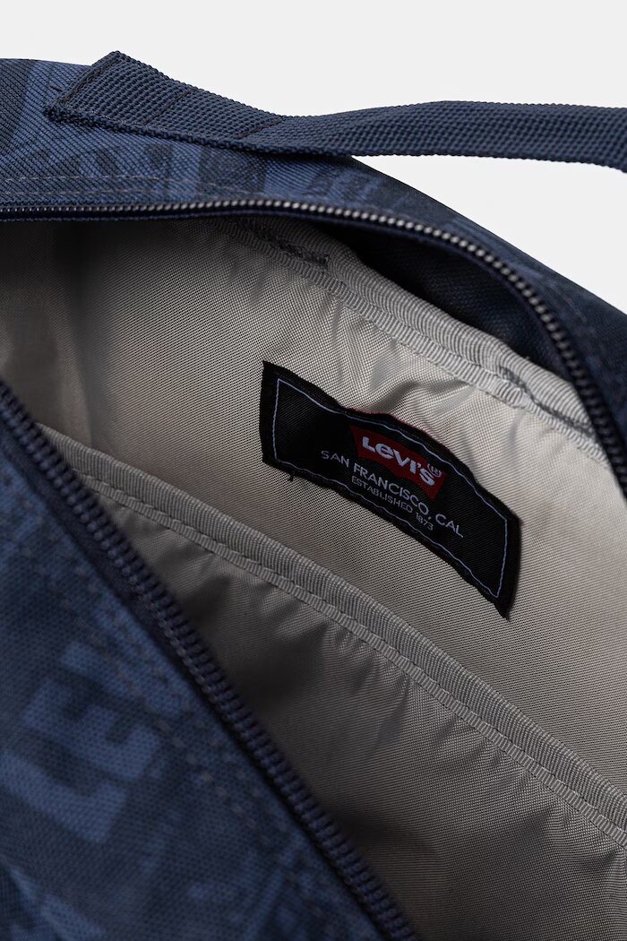 Levi's Раница L-Pack Standard в тъмносиньо голям размер с десен D5463-0020