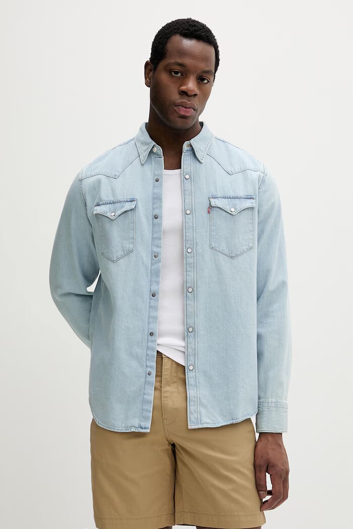 Levi's Риза Мъжка деним BARSTOW WESTERN STANDARD синя 85744-0118