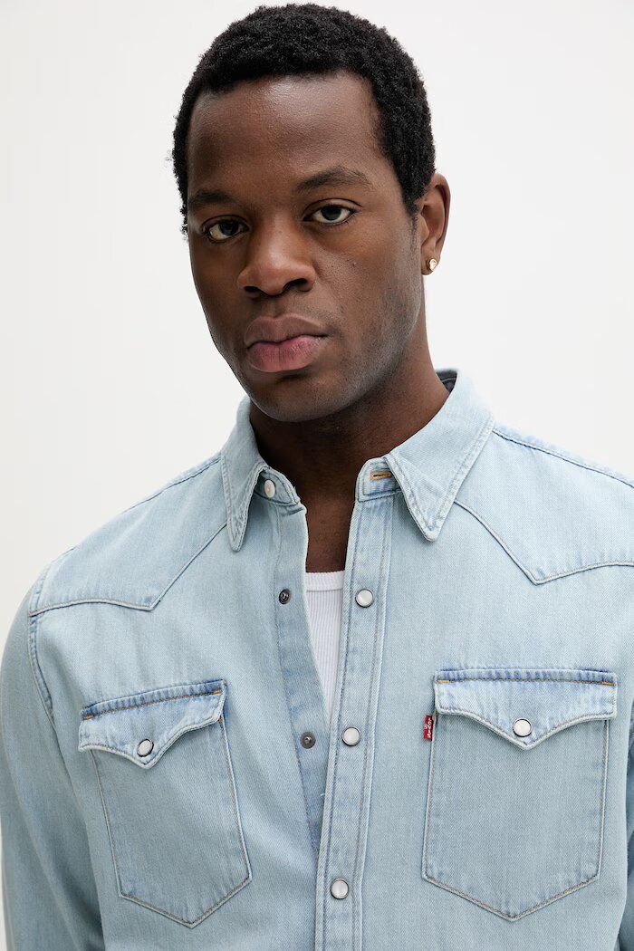 Levi's Риза Мъжка деним BARSTOW WESTERN STANDARD синя 85744-0118
