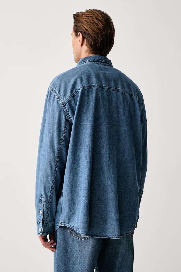 Levi's риза мъжка от деним MARIPOSA WORKER синя 0085D-0002