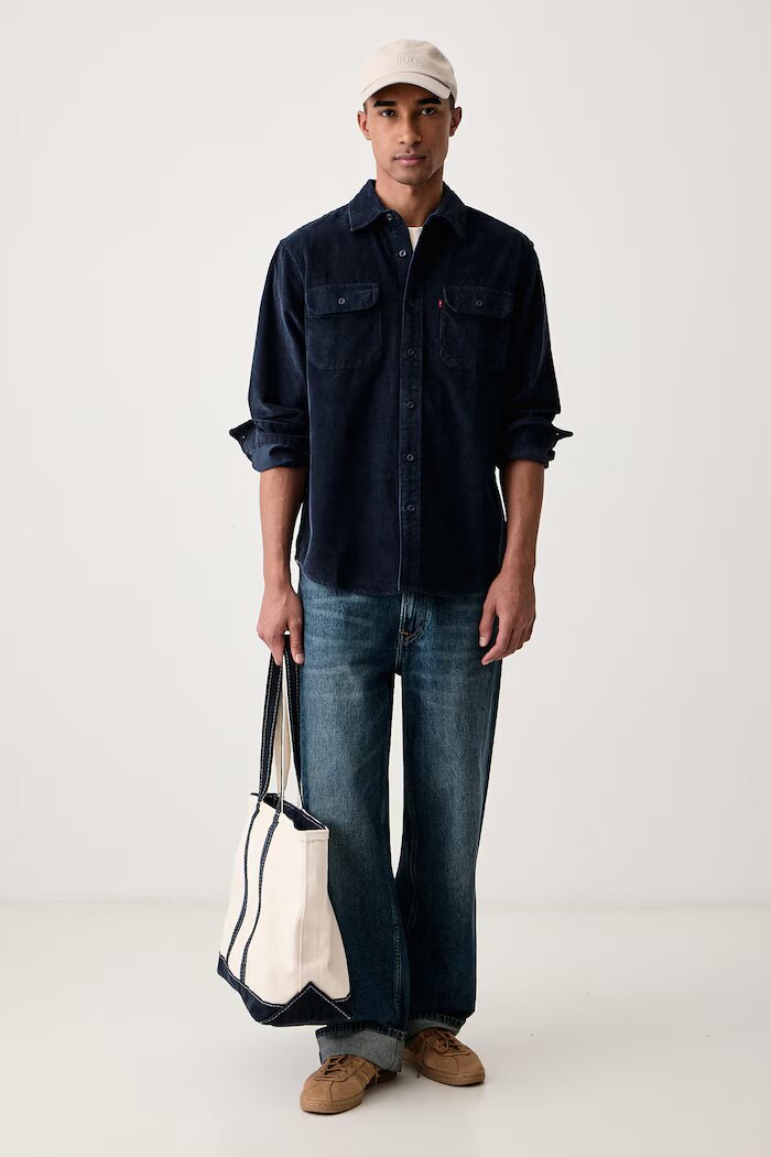 Levi's риза от джинс CLASSIC WORKER тъмносиня 19587