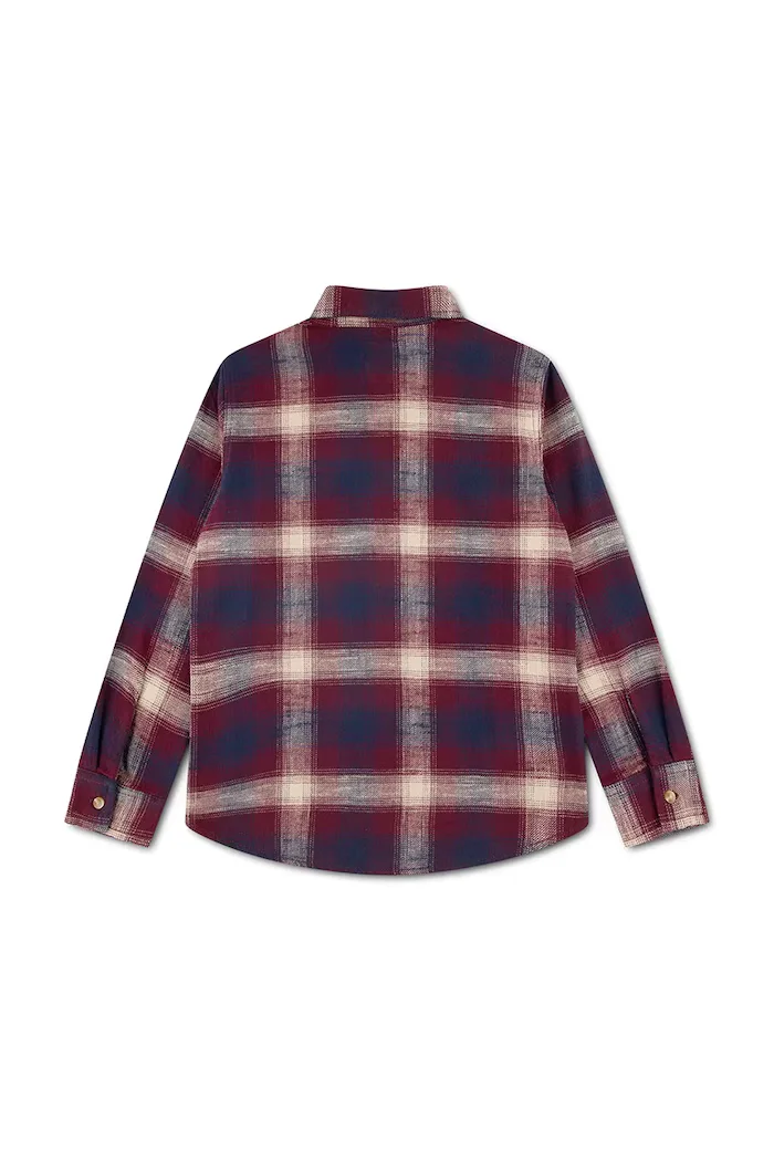 Levi's риза за деца от памук SHADOW PLAID SHIRT бордо на каре 9ER927
