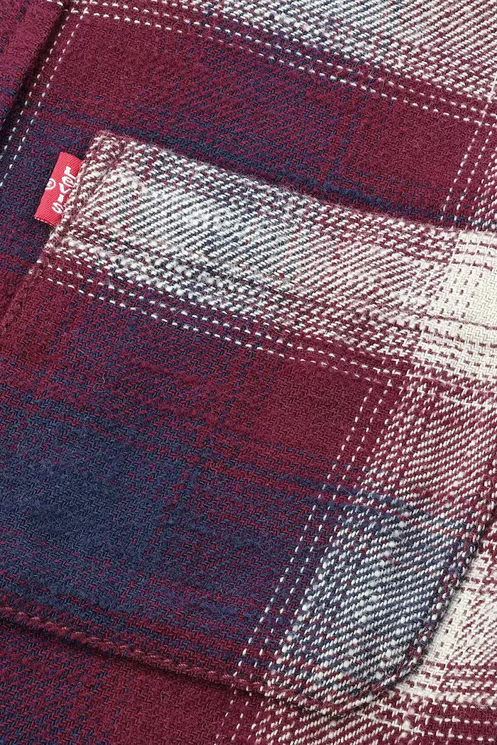 Levi's риза за деца от памук SHADOW PLAID SHIRT бордо на каре 9ER927