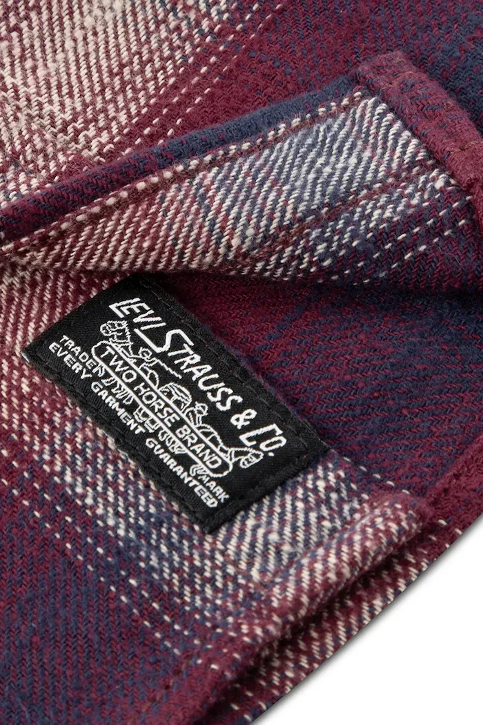Levi's риза за деца от памук SHADOW PLAID SHIRT бордо на каре 9ER927