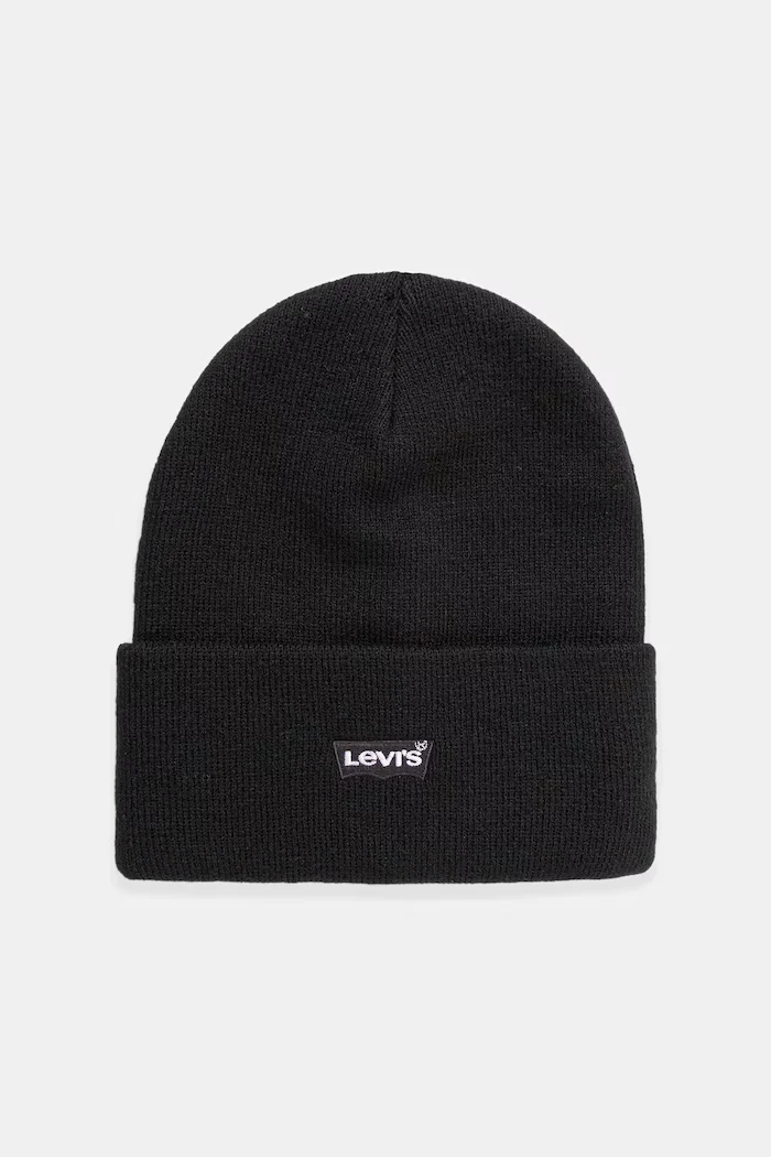 Levi's шапка beanie за деца LAN TONAL EMBROIDERED BEANIE черна 9A8707