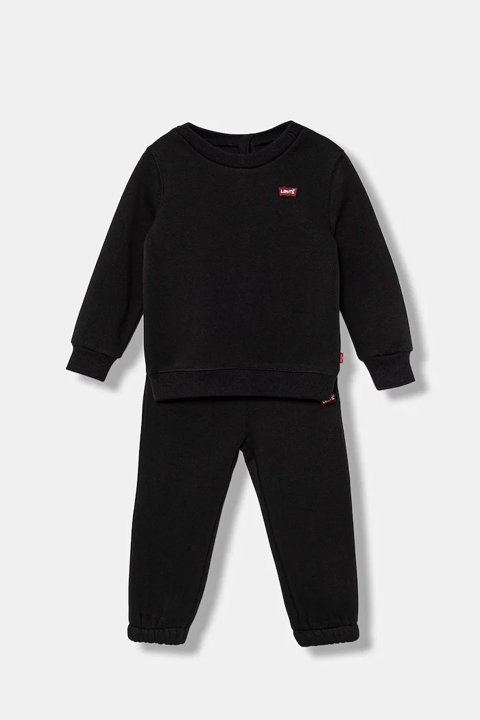 Levi's спортен комплект анцуг за бебе с памук HOODIE & JOGGER SET черен 6EP012
