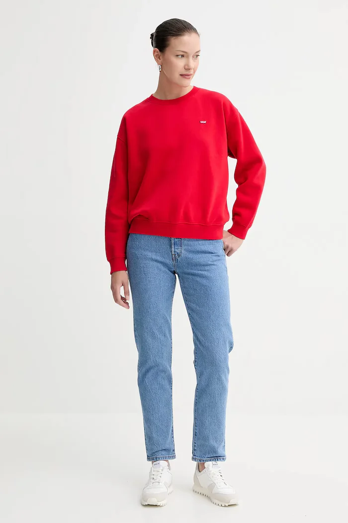 Levi's суичър дамски LSE_EVERYDAY червен 002AJ