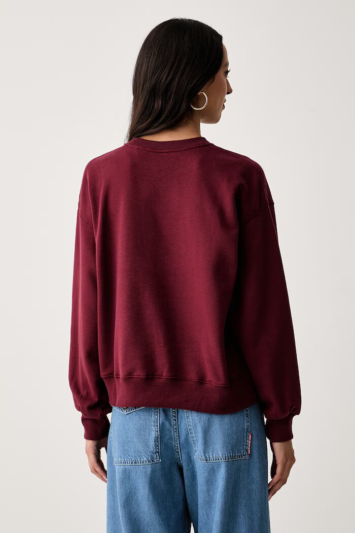 Levi's суичър дамски с памук EVERYDAY CREW бордо 0082J-0004