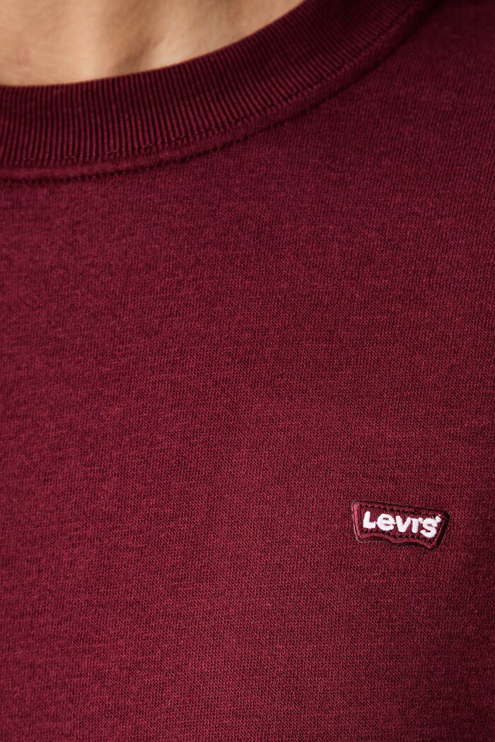 Levi's суичър дамски с памук EVERYDAY CREW бордо 0082J-0004