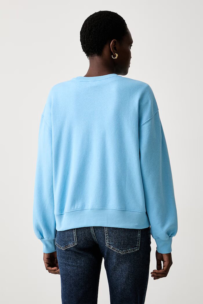 Levi's суичър дамски с памук EVERYDAY CREW син 0082J