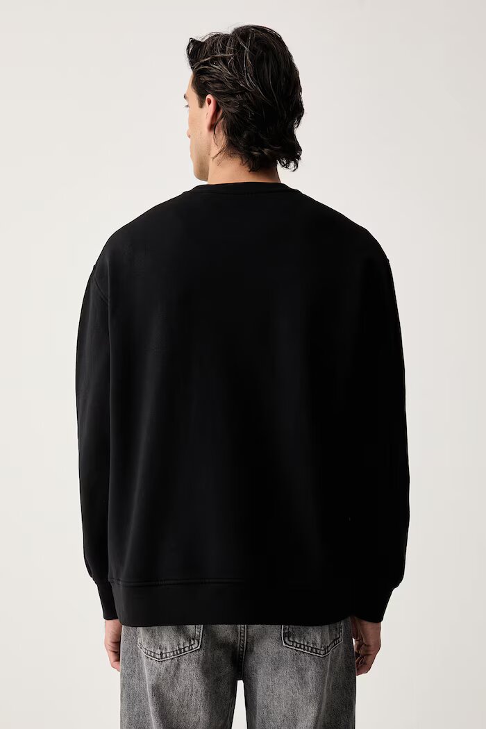 Levi's суичър мъжки с памук SWEATS CREW черен A1572