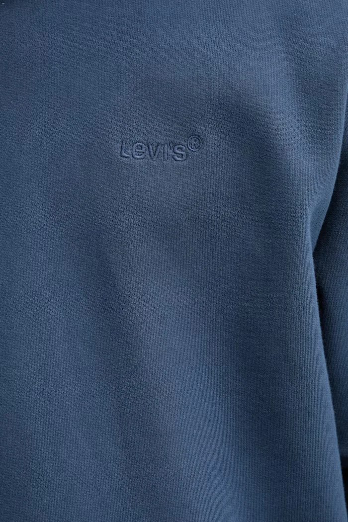 Levi's Суичър мъжки в черно с качулка с изчистен дизайн