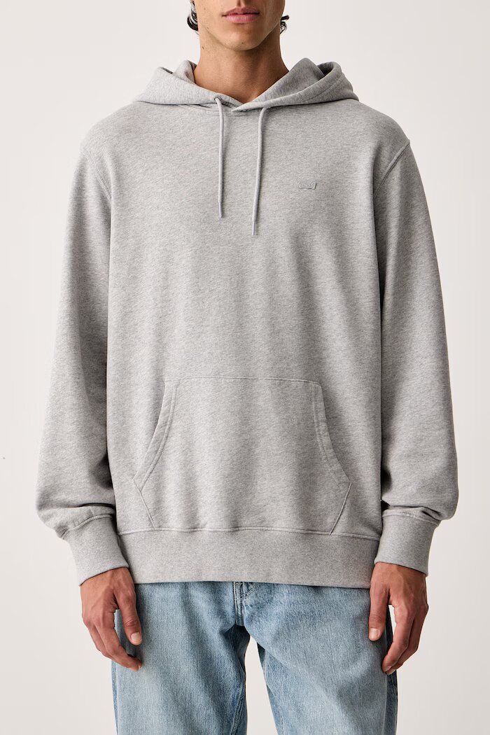 Levi's суичър с качулка мъжки от памук THE ORIGINAL HM сив 34581
