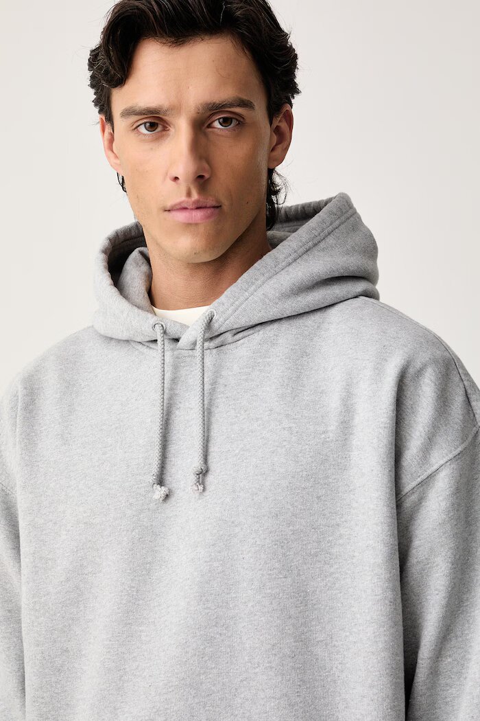 Levi's суичър с качулка мъжки с памук WORKWEAR PO сив 0084Q