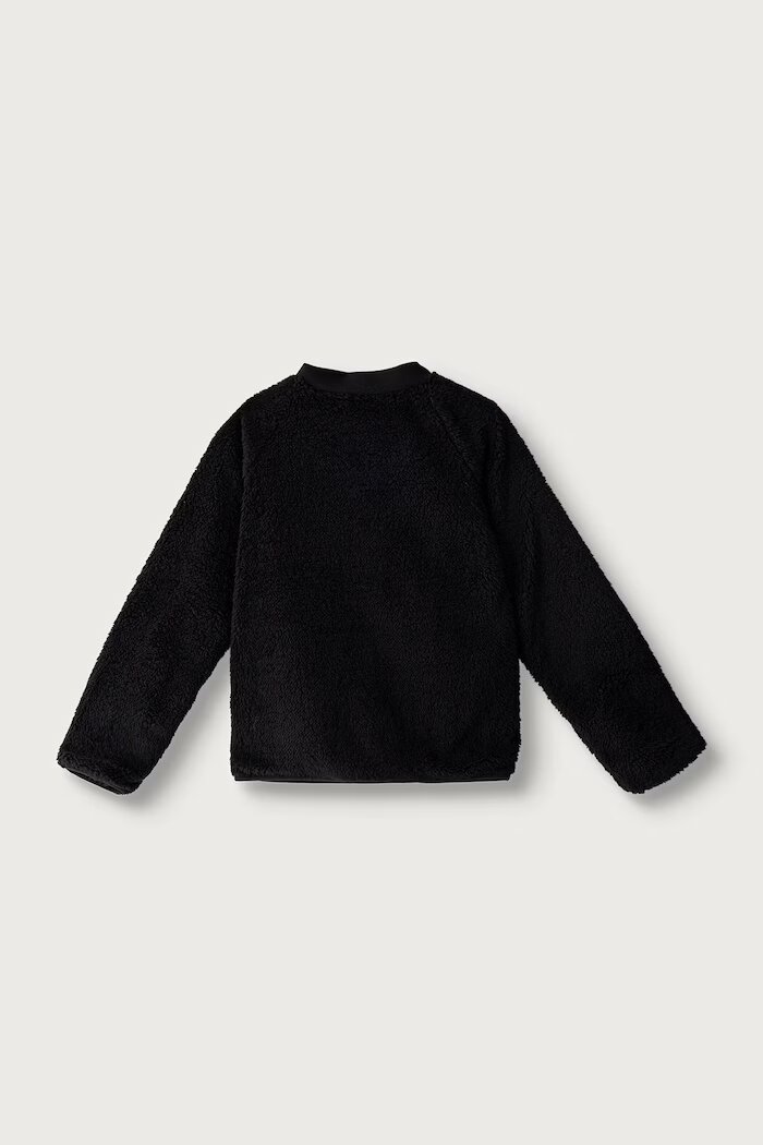 Levi's суичър с цип за деца от полар LT WT SHERPA JACKET черен 9ER308