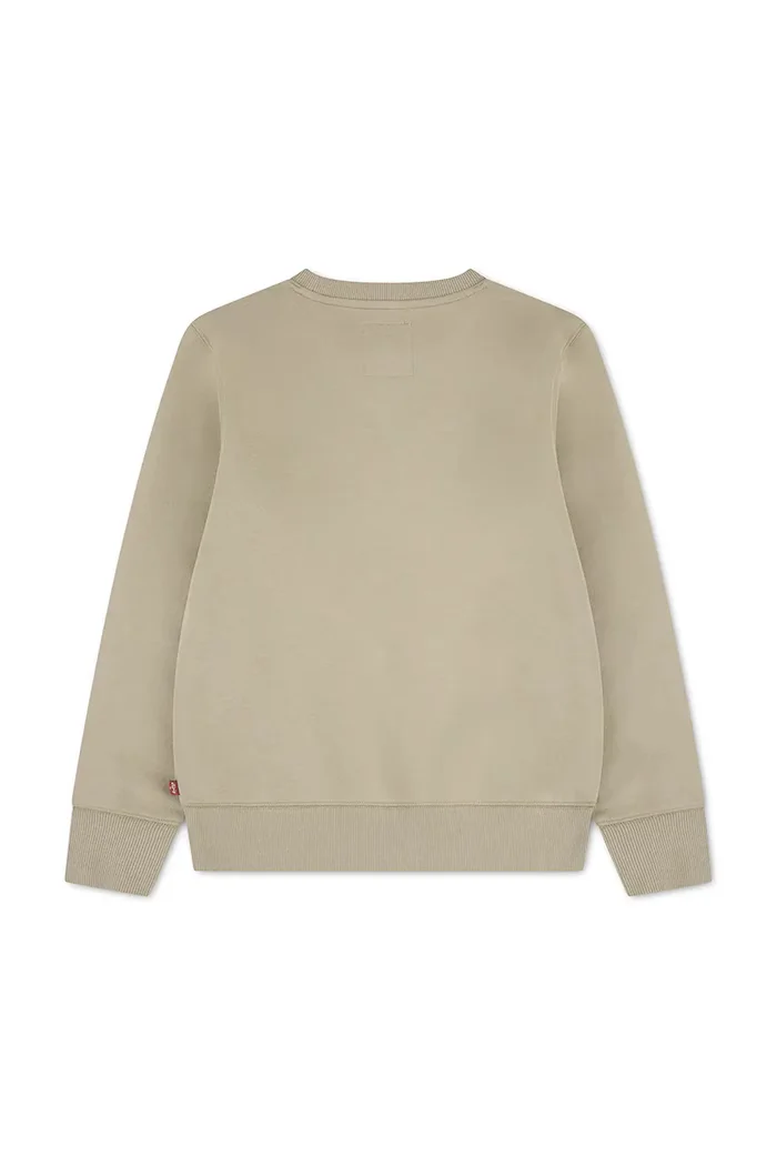 Levi's суичър за деца с памук BATWING CREWNECK бежов 8E9079