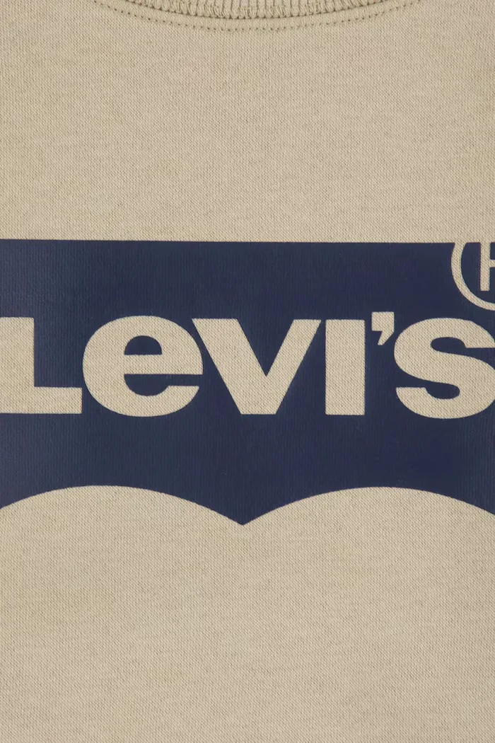 Levi's суичър за деца с памук BATWING CREWNECK бежов 8E9079