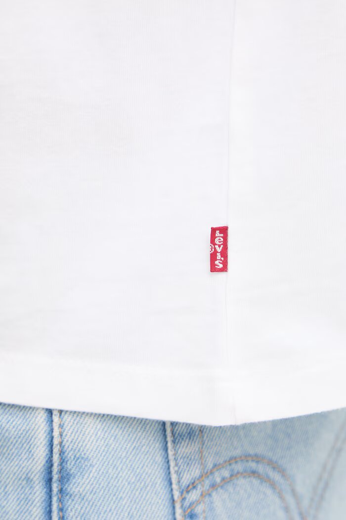 Levi's тениска basic дамска от памук GR T2 PERFECT TEE бяла 005GV.0024
