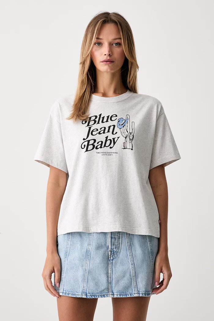 Levi's тениска дамска от памук GR ANYDAY сива 005HP