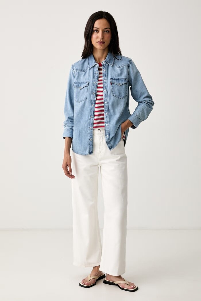 Levi's тениска дамска от памук PERFECT червена 39185