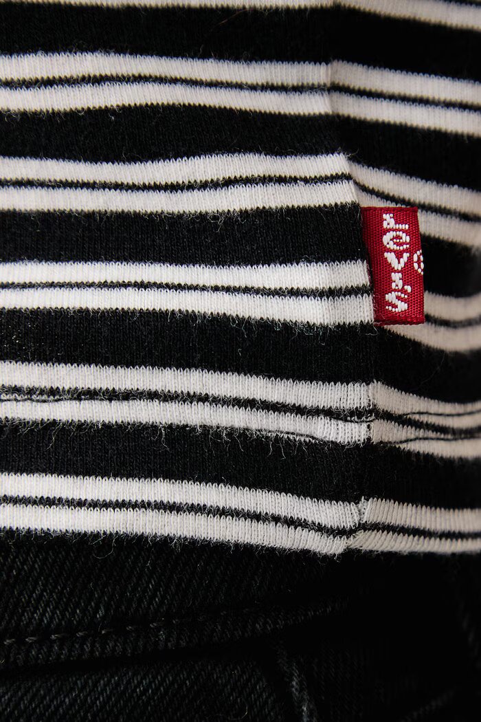 Levi's тениска дамска от памук с еластан ESSENTIAL BABY черна 0085R-0003