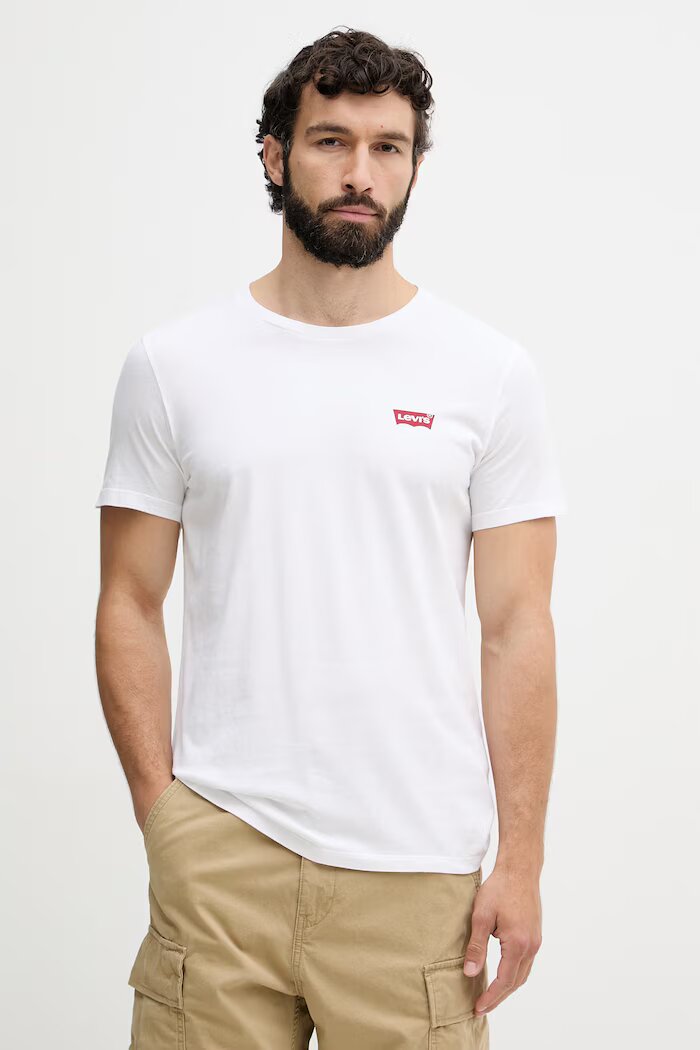 Levi's тениска мъжка от памук 2 броя бяла